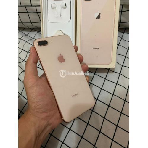 Hp Iphone 8 Plus 256GB Bekas Kondisi Mulus Warna Gold Normal - Jombang