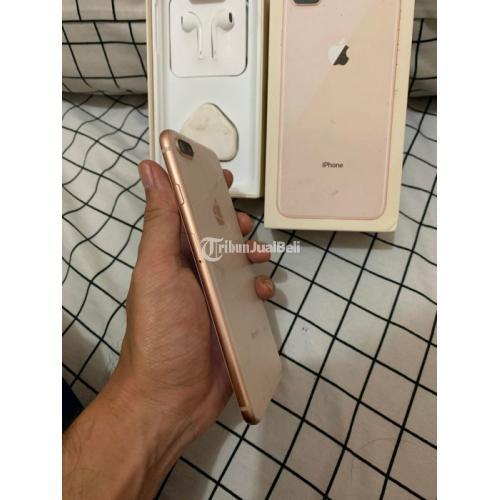 Hp Iphone 8 Plus 256GB Bekas Kondisi Mulus Warna Gold Normal - Jombang