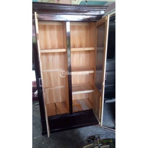 Lemari Kayu 2 Pintu Full Terbuat dari Kayu Asli Tidak Ada Campuran - Pasuruan