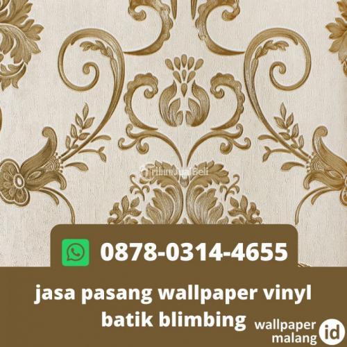 Jasa pasang wallpaper vinyl batik blimbing