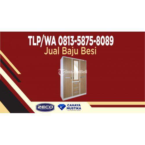 Almari Pakaian Plat Besi Pintu Geser