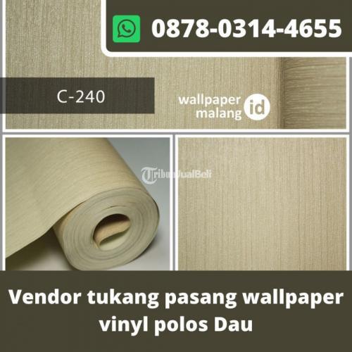 Vendor tukang pasang wallpaper vinyl polos Dau