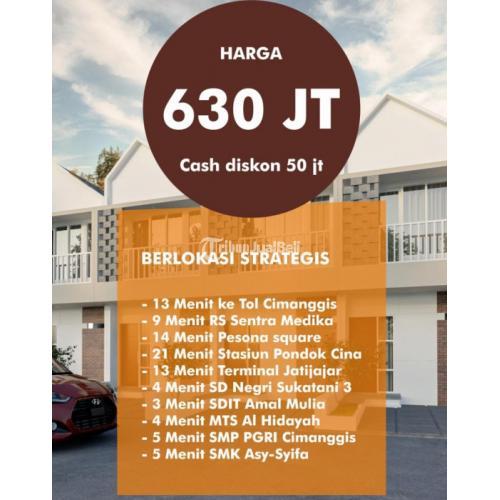 Rumah Milenial Dekat Tol Cimanggis Dan Cijago Bebas Banjiir Tanpa Dp 0
