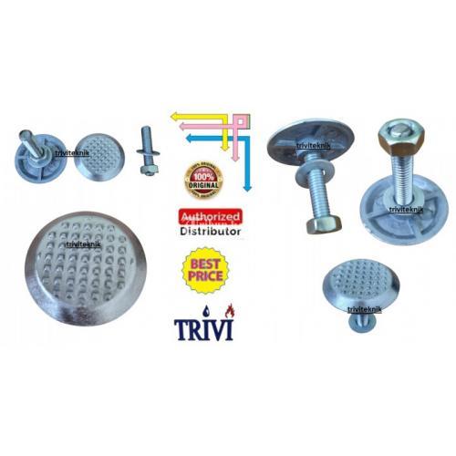 tactile guiding blind road stud almunium,penunjuk arah jalan tunanetra