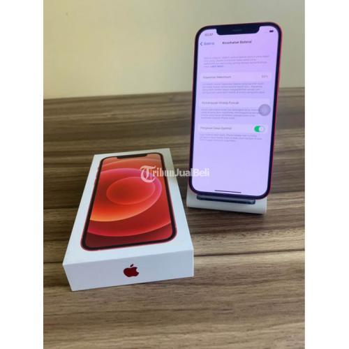 HP Apple iPhone 12 256GB Red Ex iBox Normal Mulus iCloud Clean Nominus - Jakarta Selatan