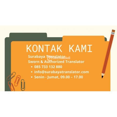 Jasa Penerjemah Tersumpah First Sworn and Authorized Translator di