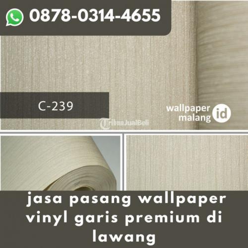 WA 0878-0314-4655 jasa pasang wallpaper vinyl garis premium di lawang