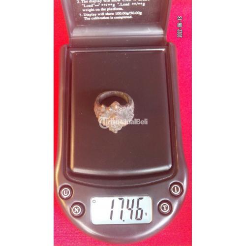 Cincin Perunggu Kuno Motif Surya Majapahit Asli Temuan Sungai Berantas - Jakarta Selatan