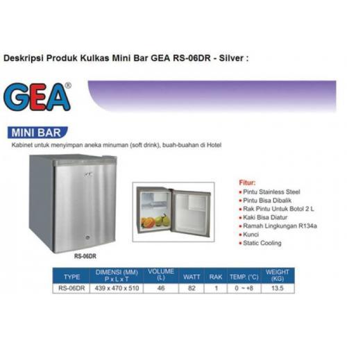 kulkas mini bar RS 06 DR