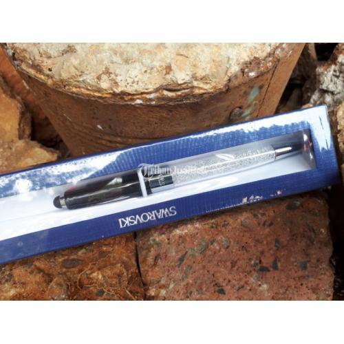 Pulpen Mewah Swarovski Crystalline Stardust Stylus Ballpoint Black Original SWK001