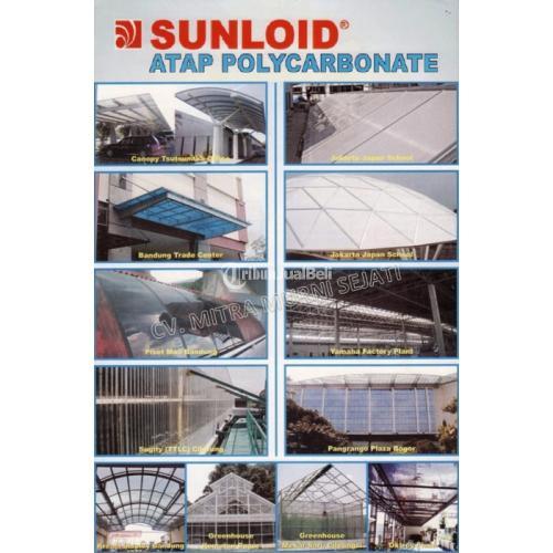 Atap Polycarbonate Transparan SUNLOID