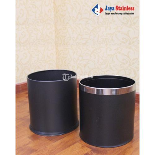 Waste bin double layer - tempat sampah double layer hitam