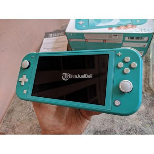 Konsol Game Nintendo Switch Lite Turquoise 02 Bekas Like New Normal