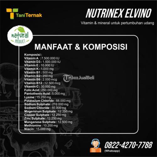 Nutrinex Elvino (Vitamin & mineral pertumbuhan udang)