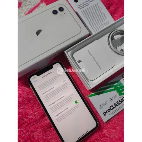 HP Apple iPhone 11 128GB iBox Ex PA/A Fullset Original Bawaan Nominus Garansi Panjang - Bekasi