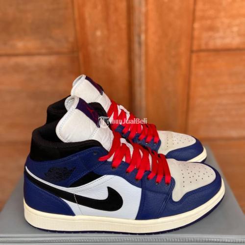 Sepatu Sneakers Air Jordan 1 Mid Deep Royal US 9 / EUR 42,5 VNDS Fullset - Bekasi
