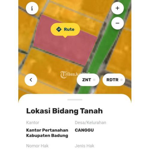 Dijual Tanah Pura Wates Kayu Tulang Canggu Kuta Utara - Badung Bali