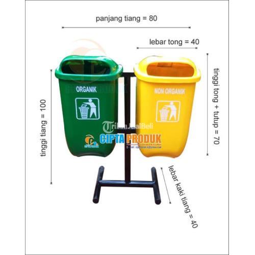 Tempat Sampah Pilah 50 Liter Gandeng 2 in 1