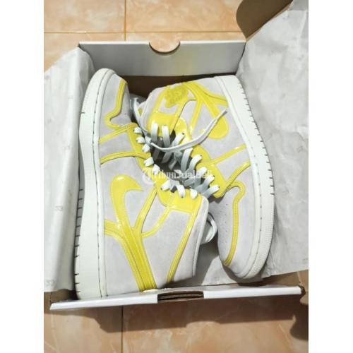 Sepatu Sneakers Air Jordan 1 High Retro Bio Hack Lengkap Fullset VNDS - Surabaya