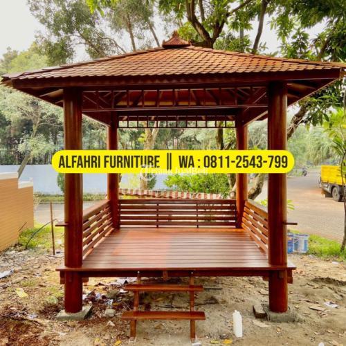 Gazebo Kayu Minimalis | HP/WA: 08112543799