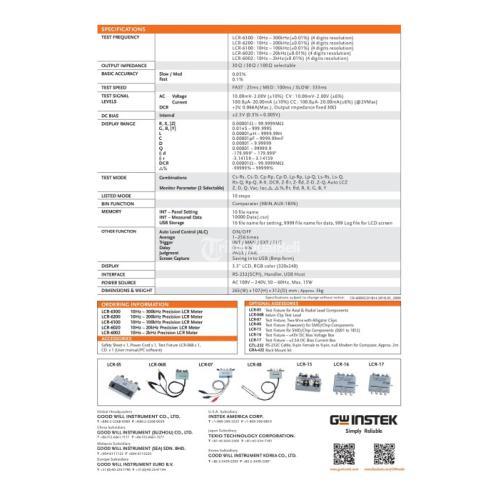 GW Instek LCRdi6300 10Hz 300kHz Precision LCR Meter Di Tangerang ...