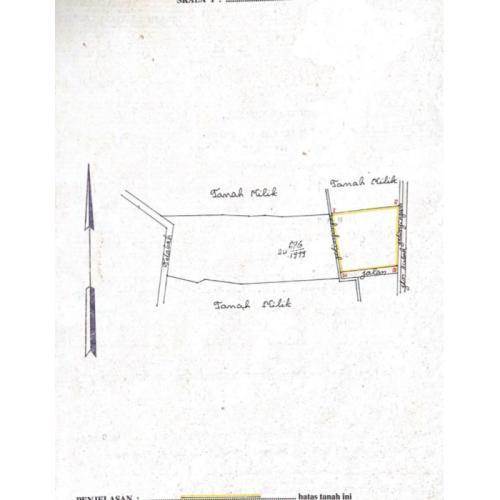 Tanah jalan raya padonan Canggu Bali view sawah