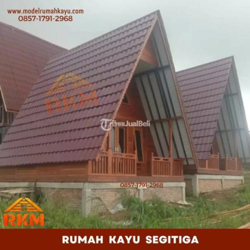 Dijual Rumah Kayu Segitiga Minimalis - Palembang