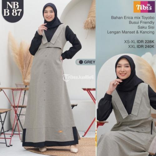 Baju Nibras Wanita NB B92 Bahan Meralda mix Tweeny Busui Friendly - Bekasi