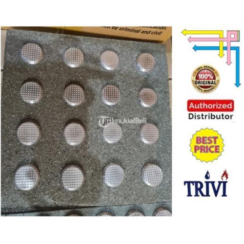 tactile blind road stud alumunium dot,pemandu tunanetra guiding block