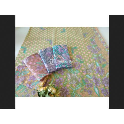 Kain Batik Pastel Printing Bahan Seragam Motif Kawung - Bandung