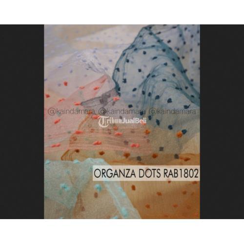 Kain Organza Dots - C2 BIRU