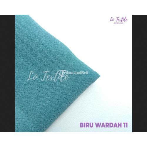 Kain Ceruty Babydoll Bahan Ceruti Baby Doll Premium - Biru Wardah