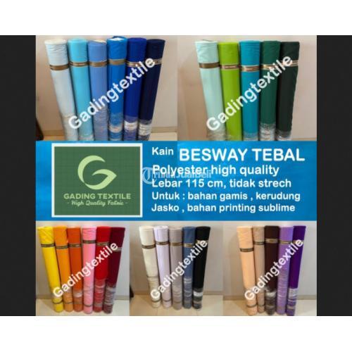 kain BSY BESWAY TEBAL gamis seragam printing sublime BUKAN KATUN