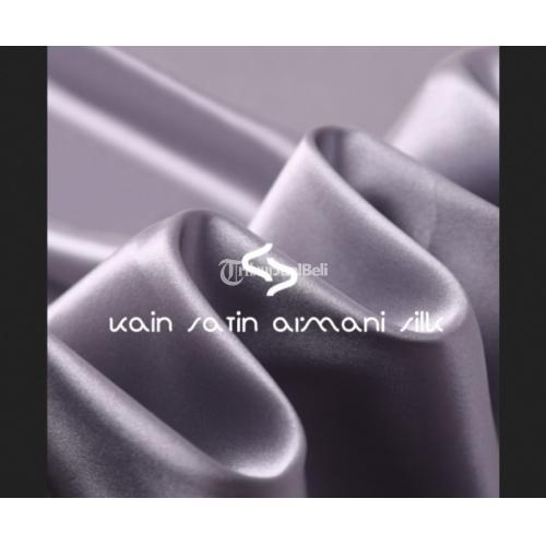 Pabrik Bahan Kain Satin Armani Silk - Premium Quality - 0.5meter - Hijau Botol