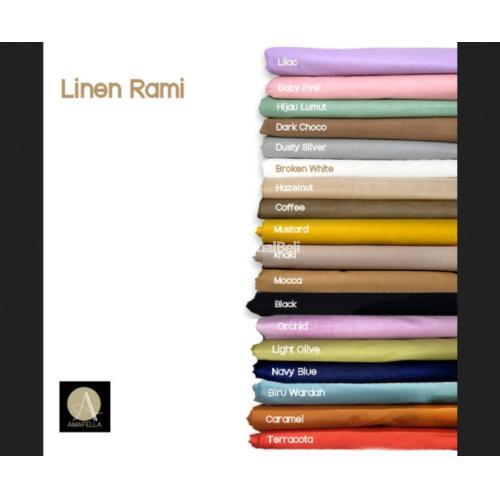 Pabrik 1/2 meter Kain Katun Linen Rami Bahan Kulot Kemeja - Lilac