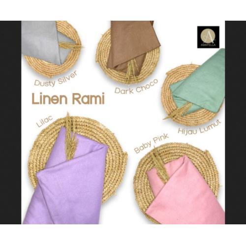 Pabrik 1/2 meter Kain Katun Linen Rami Bahan Kulot Kemeja - Lilac