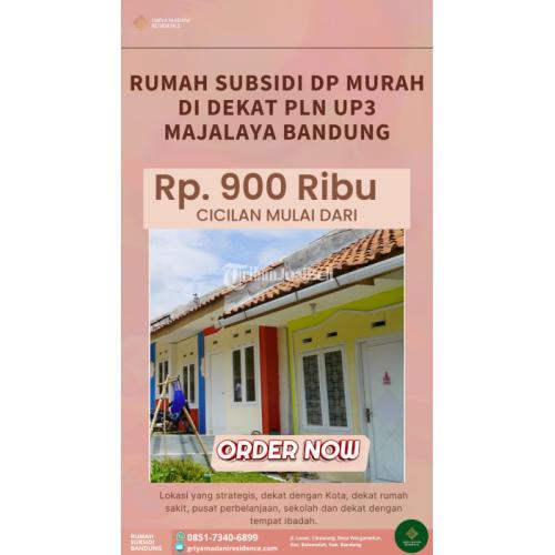 Dijual Rumah Subsidi Murah dengan DP Murah di Dekat PLN UP3 Majalaya - Bandung