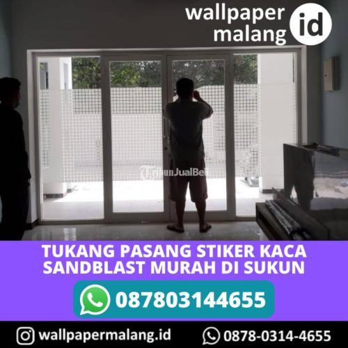 TUKANG PASANG STIKER KACA SANDBLAST MURAH DI SUKUN