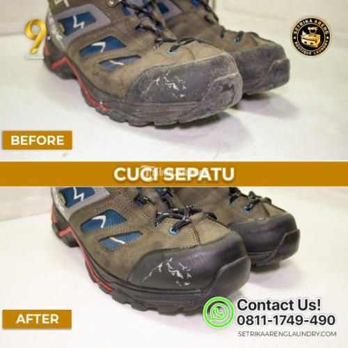 TERPERCAYA, Call 0811 1749 490, Cuci Sepatu Bahan Suede