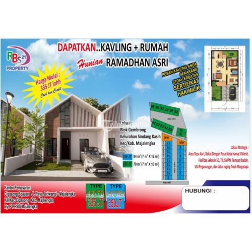 DIJUAL TANAH KAVLING + RUMAH RAMADHAN VILLAGE MAJALENGKA