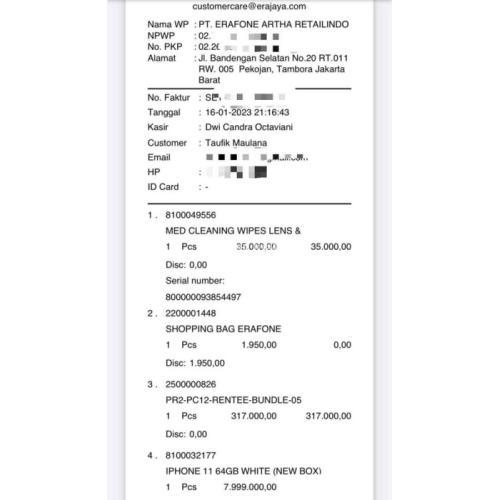 HP iPhone 11 64GB Putih Seken Masih Baru - Jakarta Utara