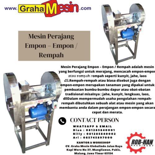 Mesin Perajang Empon – Empon / Rempah