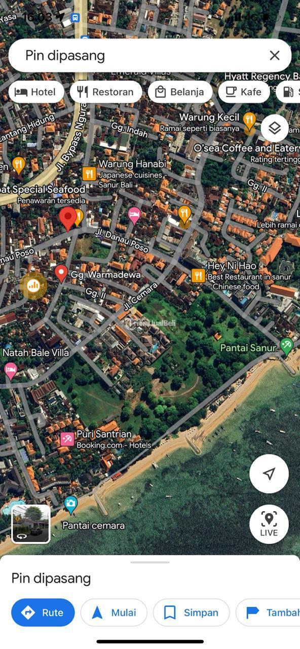 Tanah di kawasan jln utama Tukad Poso Sanur Denpasar timur bali