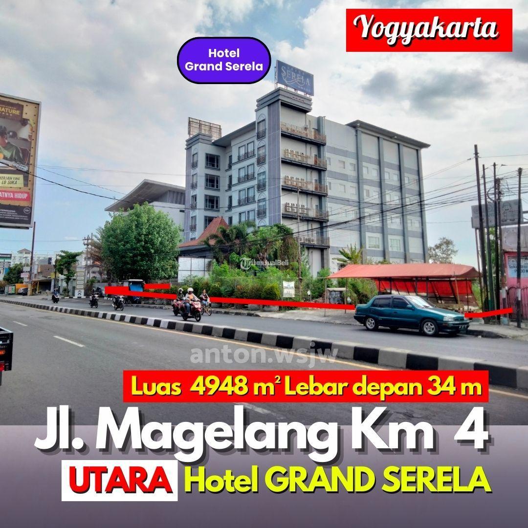 Dijual Tanah Lt 4948 M Ld 34m Jl Magelang KM4 Utara Hotel Grand Serela - Sleman