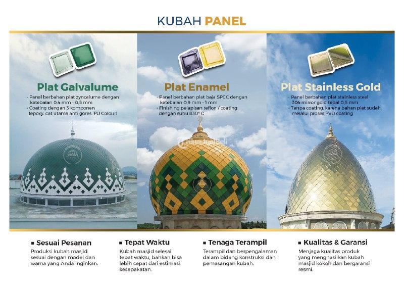 Kubah Masjid Bahan Panel dan GRC di Simeulue