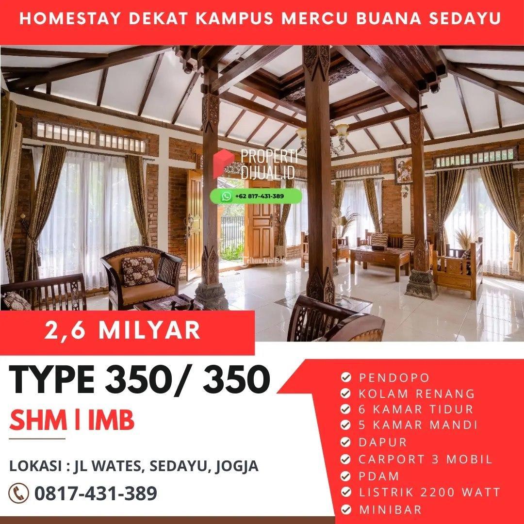 Dijual Homestay Villa Jogja Sedayu Luas M Jl Wates Ada Kolam Renang Di Bantul Tribun Jualbeli