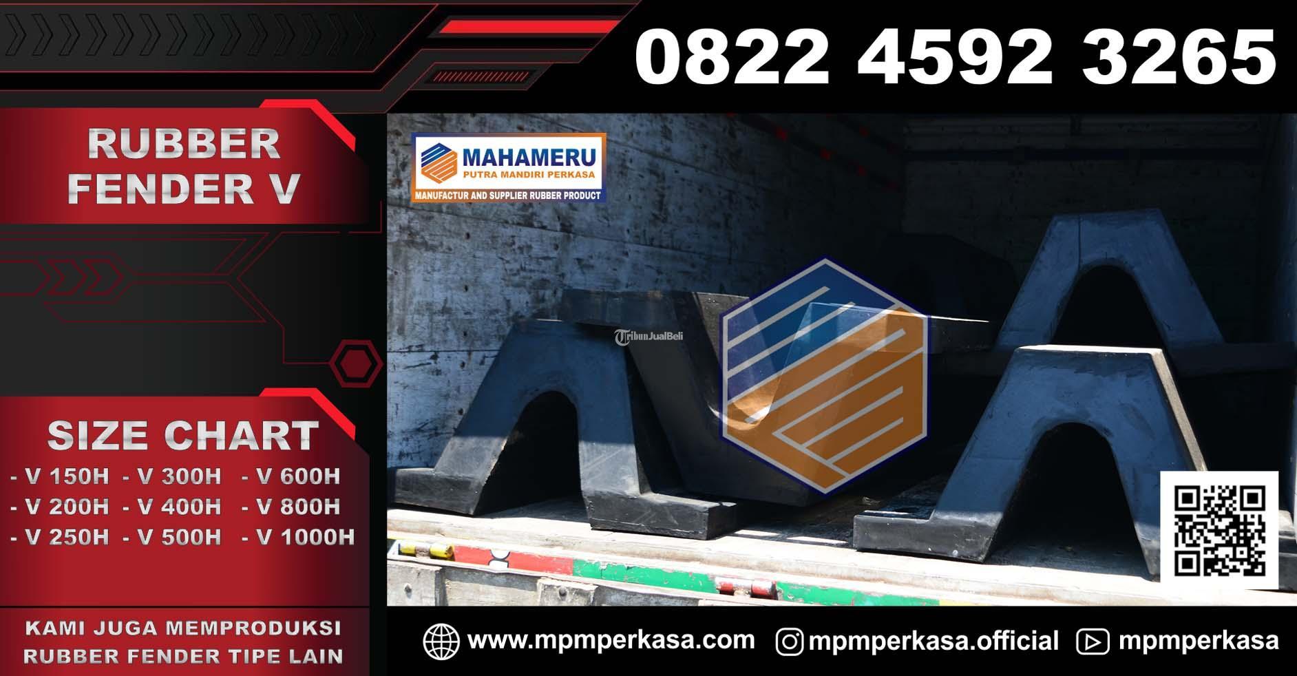 Supplier Rubber Fender V 150H 1000L Ready Stock Karet Fender Dermaga Pelabuhan Dermaga
