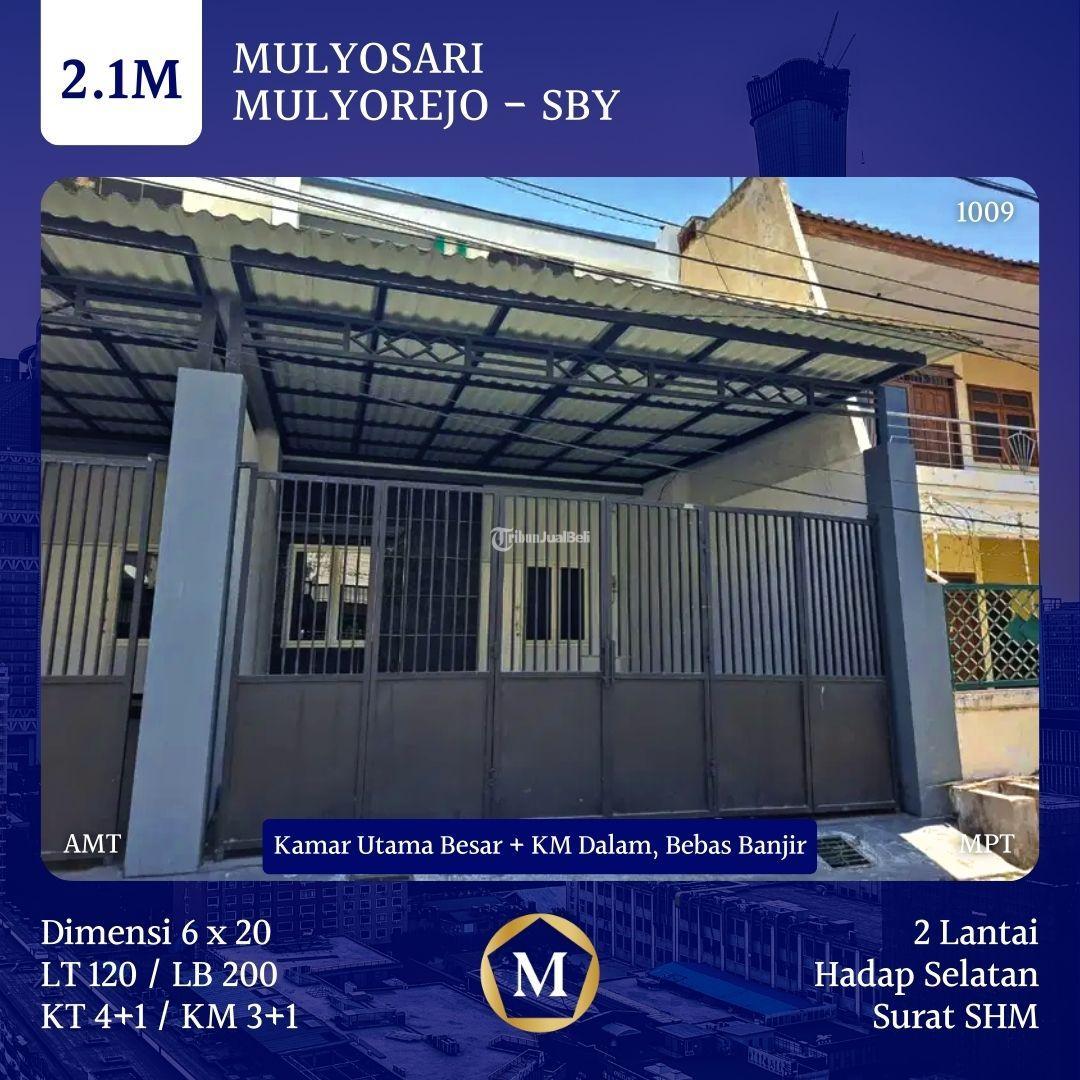 Dijual Rumah LT120 LB200 5KT 4KM Mulyosari SHM Hadap Selatan Bebas Banjir - Surabaya