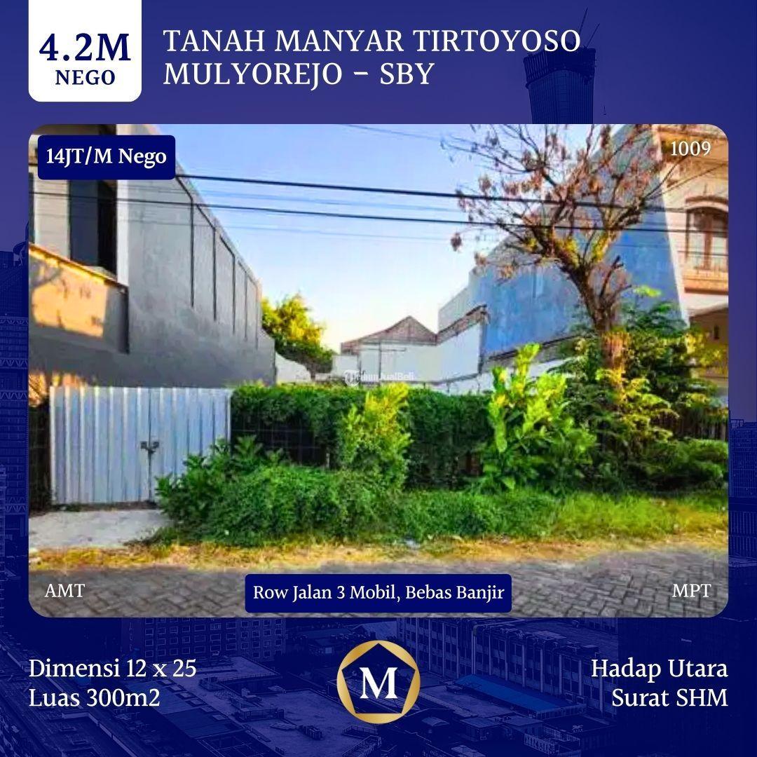 Dijual Tanah LT200 Manyar Tirtoyoso SHM Hadap Utara Bebas Banjir - Surabaya