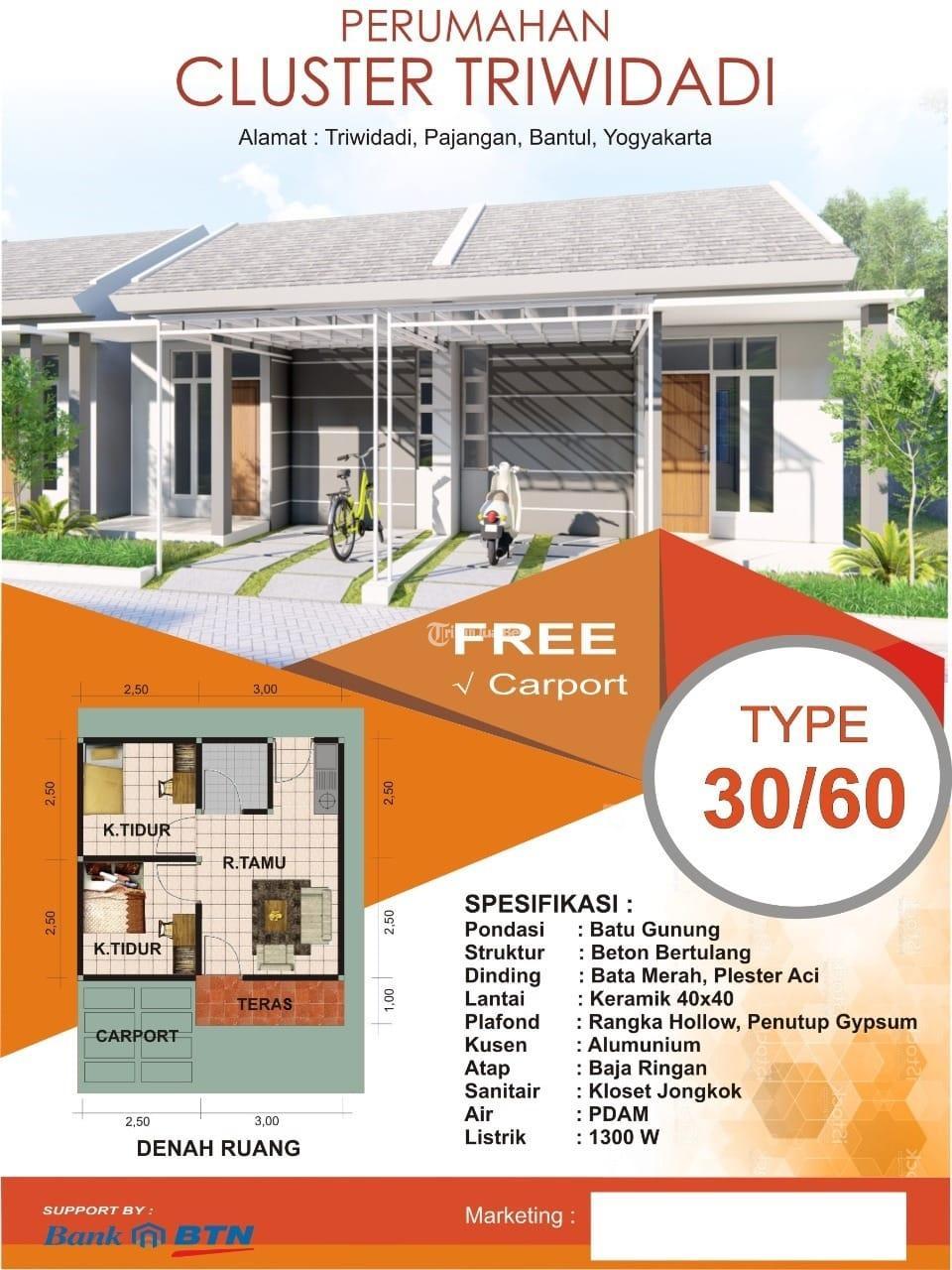 RUMAH BARU CANTIK HARGA ALL IN DI PAJANGAN BANTUL